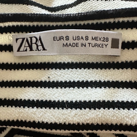 Zara Striped Off the Shoulder Tube Dress - Picture 10 of 11